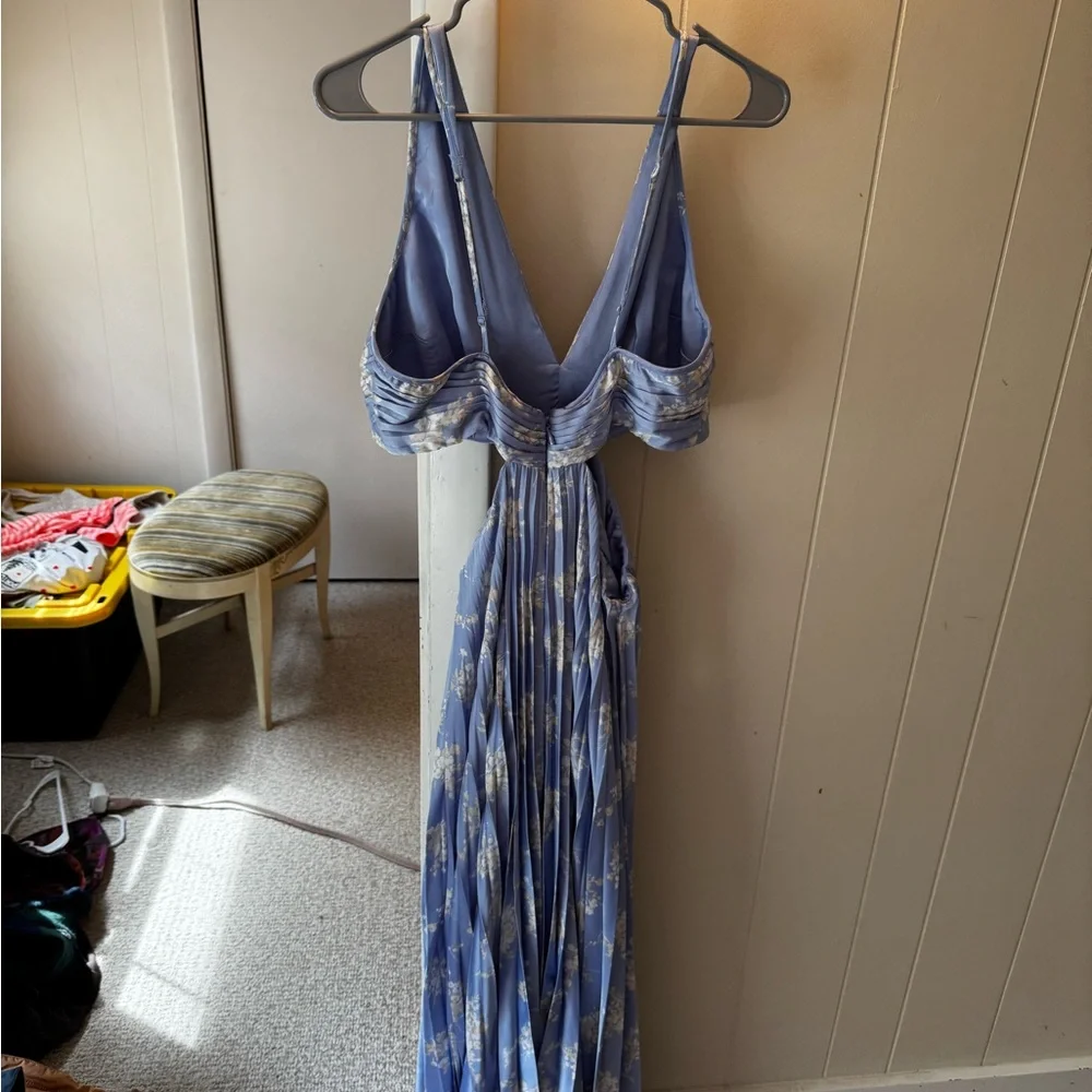 Abercrombie & Fitch Light Blue Floral Dress - Picture 3 of 6